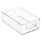 mDesign Plastic Storage Bin with Handles for Home Office - Clear